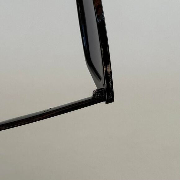 Y2K Black Cat Eye Angled Sunglasses Grey Lens Unisex Retro UVA UVB - Picture 6 of 7